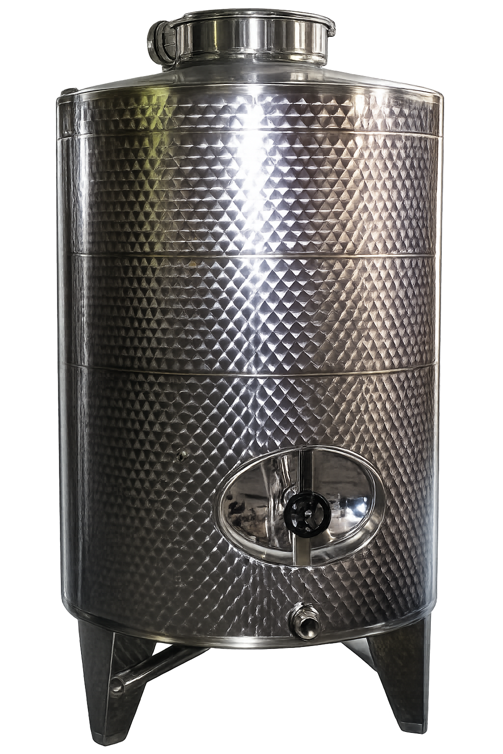 VIBO B Cisterne Clasice cu Picioare, Trapă Superioară și Fund Conic - TOSCANA INOX - 3